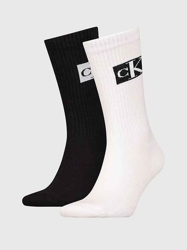 Calvin Klein USA 2 Pack Crew Mens Socks Black 3450716-RM